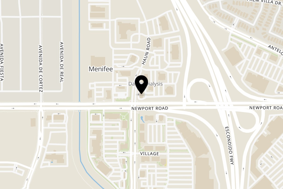 Map showing the location of Yellow Basket Restaurant Menifee on 29966 Haun Rd in Sun City