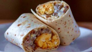 Chicken fried steak burrito