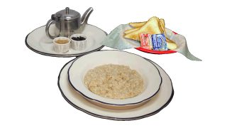 Oatmeal with Toast Breakfast